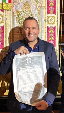Andrea Cherchi premiato con l'Ambrogino d'oro 2024
